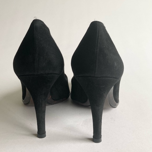 Stuart Weitzman Black Suede Genuine Leather Pumps size 10 - Picture 10 of 15